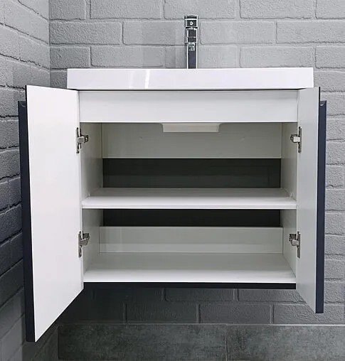 Тумба-умывальник подвесной Домино Graffo 60 графит DGr2406T+4670142930044