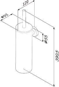 Ёршик для унитаза Am.Pm Sense L сатин A7433600, 2