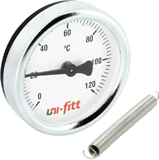 Термометр биметаллический накладной Uni-fitt 63мм 120°С 320D4030