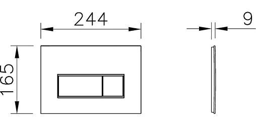 Клавиша смыва для унитаза VitrA Root Square 740-2395 никель матовый