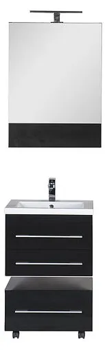 Шкаф-зеркало Aquanet Нота 58 L чёрный 00169191