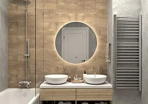 Зеркало с подсветкой Continent Ajour 80 с бесконтактным сенсором белый ЗЛП105, 5