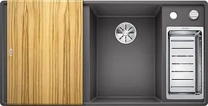 Мойка кухонная Blanco Axia III 6 S 100 R (доска ясень) тёмная скала 523463, 2