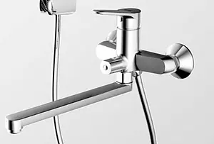 Смеситель для ванны с длинным изливом Bravat Eco хром F6111147C-LB Смеситель для ванны с длинным изливом Bravat Eco хром F6111147C-LB, 3