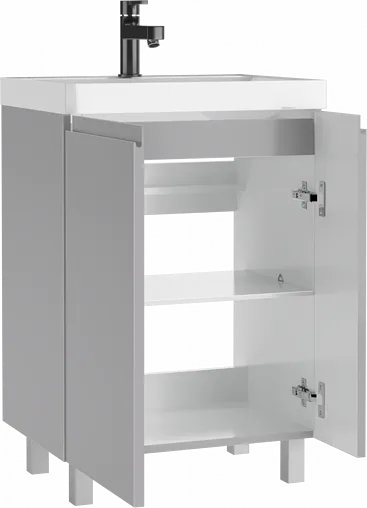 Тумба-умывальник напольный Домино Graffo 60 светло-серый DGr2419T+4627173210164