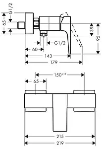 Смеситель для душа Hansgrohe Metropol белый матовый 32560700 Смеситель для душа Hansgrohe Metropol белый матовый 32560700, 2