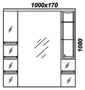 Шкаф-зеркало Aqwella Barcelona 100 белый Ba.02.10, 2