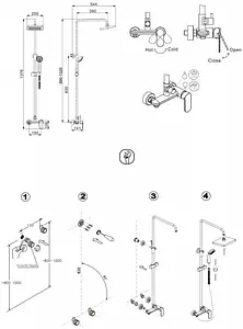 Душевая система со смесителем для душа Bravat Opal хром F9125183CP-A-RUS Душевая система со смесителем для душа Bravat Opal хром F9125183CP-A-RUS, 2