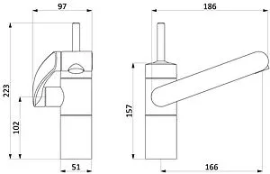 Смеситель для раковины Damixa Arc чёрный матовый 290217364 Смеситель для раковины Damixa Arc чёрный матовый 290217364, 2