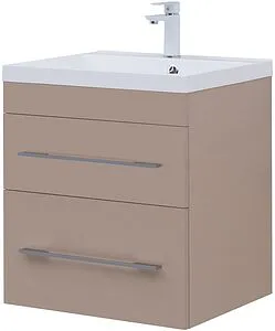 Тумба-умывальник подвесная Aquanet Верона 60 капучино 00304536+00281220, 4