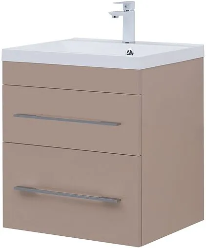 Тумба-умывальник подвесная Aquanet Верона 60 капучино 00304536+00281220