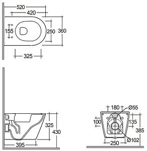 Унитаз подвесной безободковый Kludi Resa R белый 23WCW0243 Унитаз подвесной безободковый Kludi Resa R белый 23WCW0243, 2