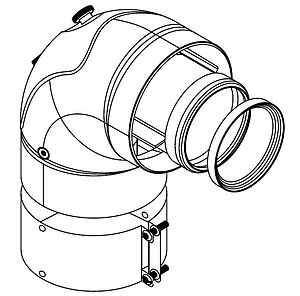 Колено для дымохода Ø 60/100мм ∠ 90° с ревизией Protherm 0020199405, 1