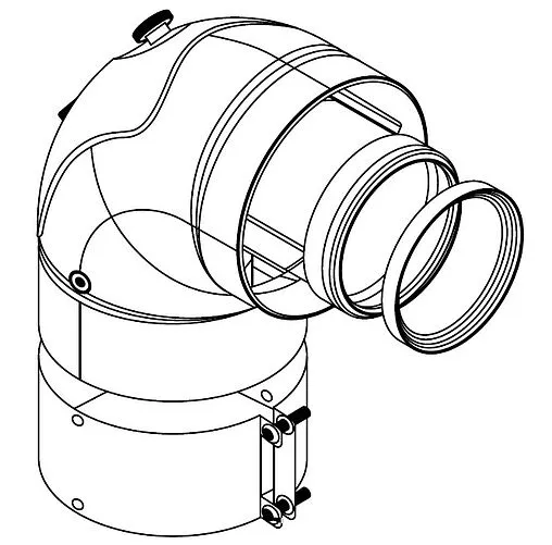 Колено для дымохода Ø 60/100мм ∠ 90° с ревизией Protherm 0020199405