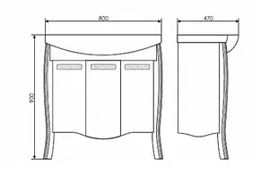 Тумба-умывальник напольная Comforty Венеция 80 белый 00003130163CF, 2