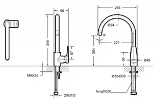 Смеситель для кухни Bravat Source хром F7173218CP-ENG Смеситель для кухни Bravat Source хром F7173218CP-ENG, 2