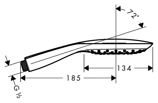 Лейка ручного душа Hansgrohe PuraVida 150 3jet хром 28557000