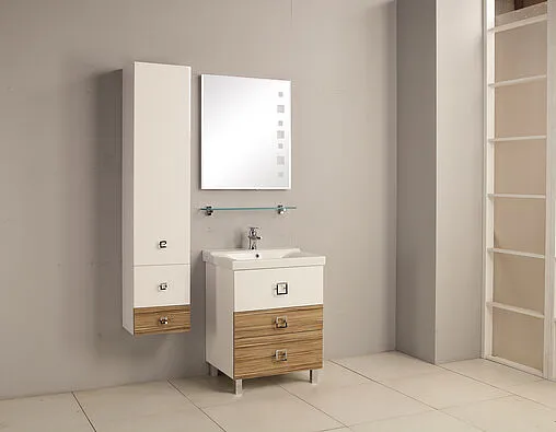 Шкаф-пенал подвесной Aquaton Стамбул 35 белый/эбони светлый 1A127703ST490