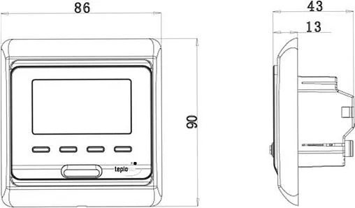 Терморегулятор HeatUp белый E 51.716