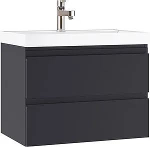 Тумба-умывальник подвесная Домино Graffo 70 графит DGr2112T+4627173210171, 1