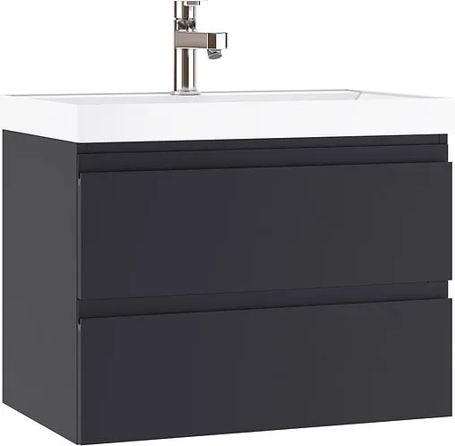 Тумба-умывальник подвесной Домино Graffo 70 графит DGr2112T+4627173210171