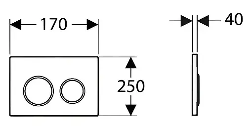 Клавиша смыва для унитаза Aquatek KDI-0000007 белый глянцевый