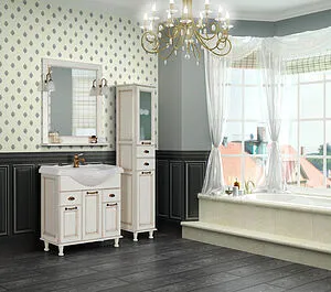 Зеркало Aquaton Жерона 85 белое золото 1A158702GEM40, 4