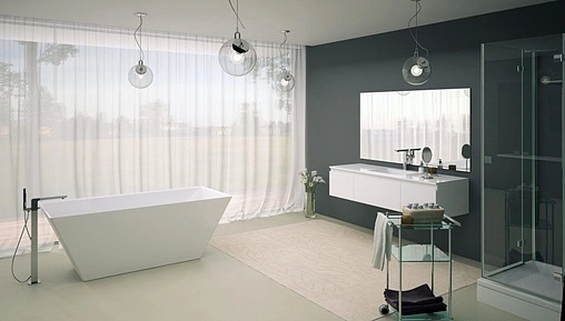 Ванна отдельностоящая из искусственного камня Esse Madagascar 175x80 белый EMAD1720