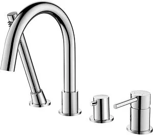 Смеситель на борт ванны на 4 отверстия Aquatek Европа хром AQ1348CR Смеситель на борт ванны на 4 отверстия Aquatek Европа хром AQ1348CR, 1