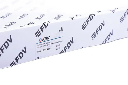 Группа коллекторная с расходомерами 10 отводов 1&quot;в/в x ¾&quot;ек FDV S1103C-2/10