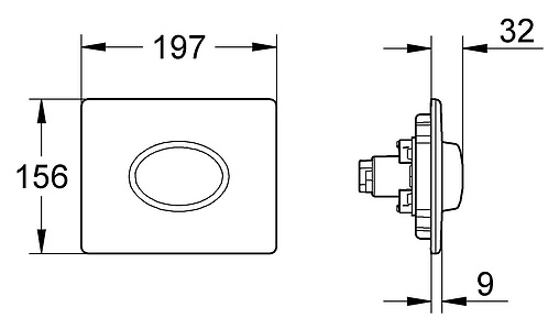 Клавиша смыва для унитаза Grohe Skate Air 38565SH0 альпин-белый