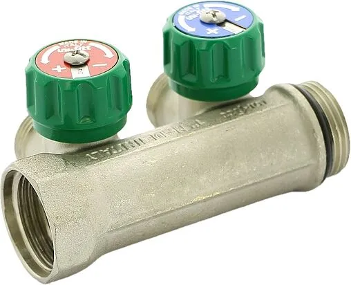 Коллектор регулирующий проходной 2 отвода 1&quot;в/н x ¾&quot;ек Uni-fitt 410N4320