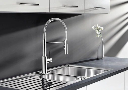 Смеситель для кухни с выдвижным изливом Blanco Catris-S хром 521476