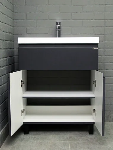 Тумба-умывальник напольный Домино Graffo 70 графит DGr2413T+4670142930037