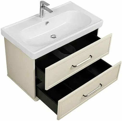 Тумба-умывальник подвесная Aquaton Нео-Классика 85 белый камень 1A2863K1NCTG0