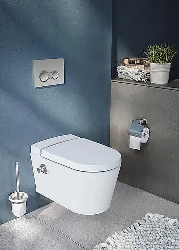 Унитаз подвесной безободковый с функцией биде и встроенным смесителем VitrA Nest Rim-Ex белый 5176B003-6233