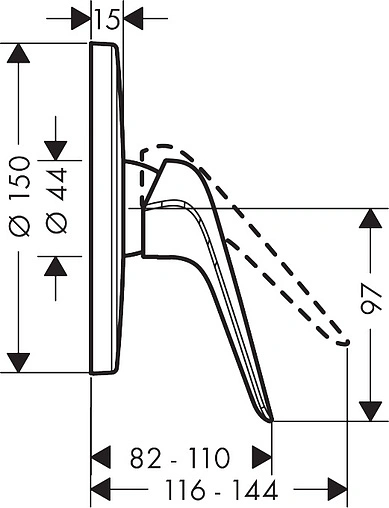 Смеситель для душа скрытого монтажа Hansgrohe Novus хром 71065000