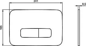 Клавиша смыва для унитаза Ideal Standard Oleas M3 R0459A5 Magnetic Grey, 2