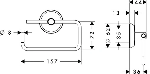 Держатель туалетной бумаги Hansgrohe Logis Classic хром 41626000