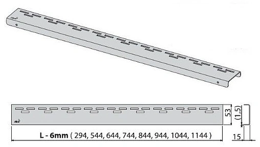 Решетка для лотка 1044мм AlcaPlast Hope-1050M