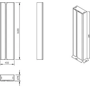 Шкаф-пенал подвесной Ravak Balance 40 белый X000001373, 2