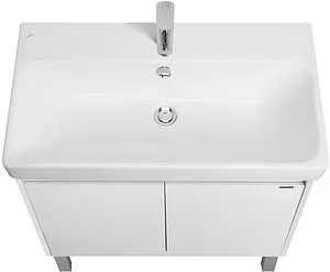 Тумба-умывальник Aquaton Сканди Doors 80 белый матовый/белый глянец 1A2829K0SD010, 4