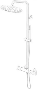 Душевая система с термостатом для душа Gattoni Circle Two белый матовый KIT/TS60BO Душевая система с термостатом для душа Gattoni Circle Two белый матовый KIT/TS60BO, 1