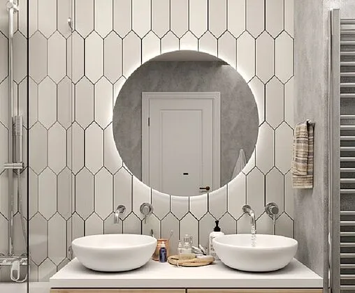 Зеркало с подсветкой Continent Ajour 90 с бесконтактным сенсором белый ЗЛП2248