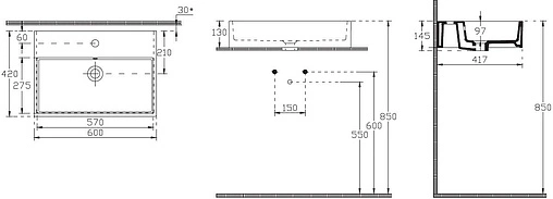 Раковина ISVEA Purita 60 белый 10PL65060