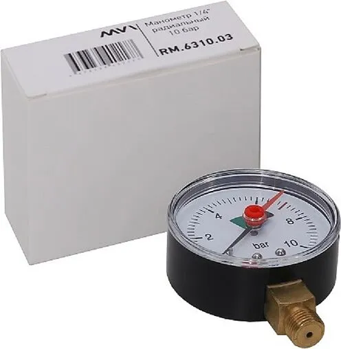 Манометр радиальный MVI 63мм 16 бар ¼&quot; RM.6310.03