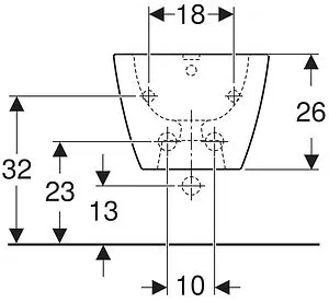 Биде подвесное Geberit Smyle Square белый 500.209.01.1, 3