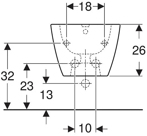 Биде подвесное Geberit Smyle Square белый 500.209.01.1