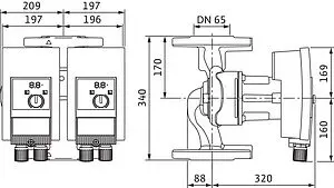 Насос циркуляционный Wilo Yonos MAXO-D 65/0.5-16 2120671, 4
