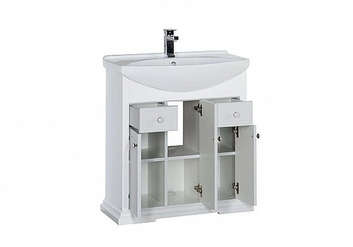 Тумба под умывальник напольная Aquanet Лагуна 75 белый 00175299 Тумба под умывальник напольная Aquanet Лагуна 75 белый 00175299